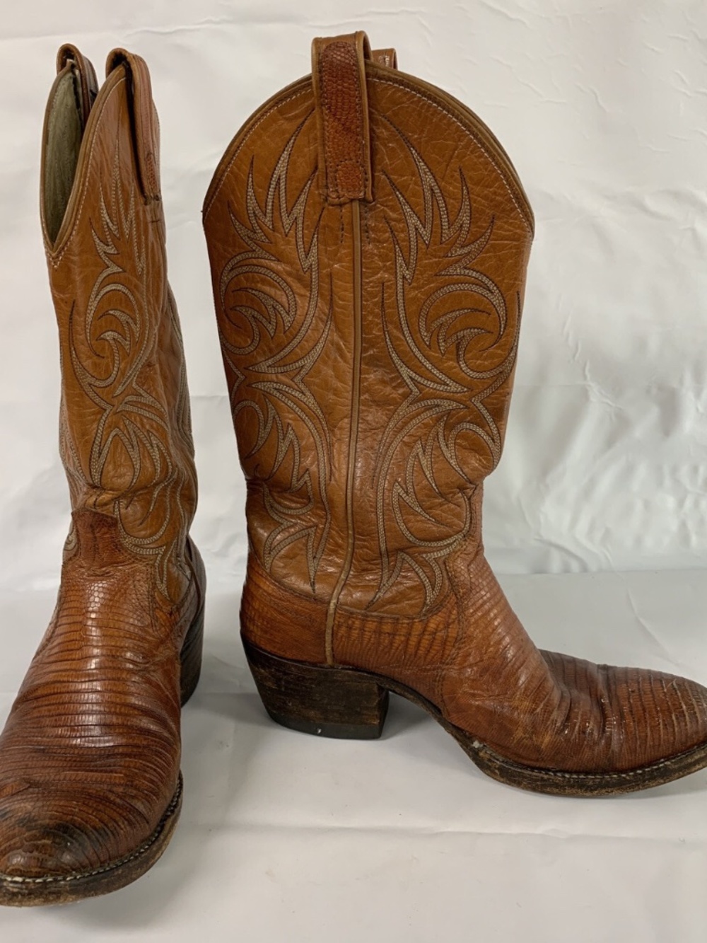 Dan Post Lizard Leather Cowboy Boots Women’s 6.5 D Made in USA
